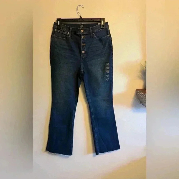 JCREW Tall high-rise flare crop jean with button fly in all-day stretch - NWT - Picture 7 of 14